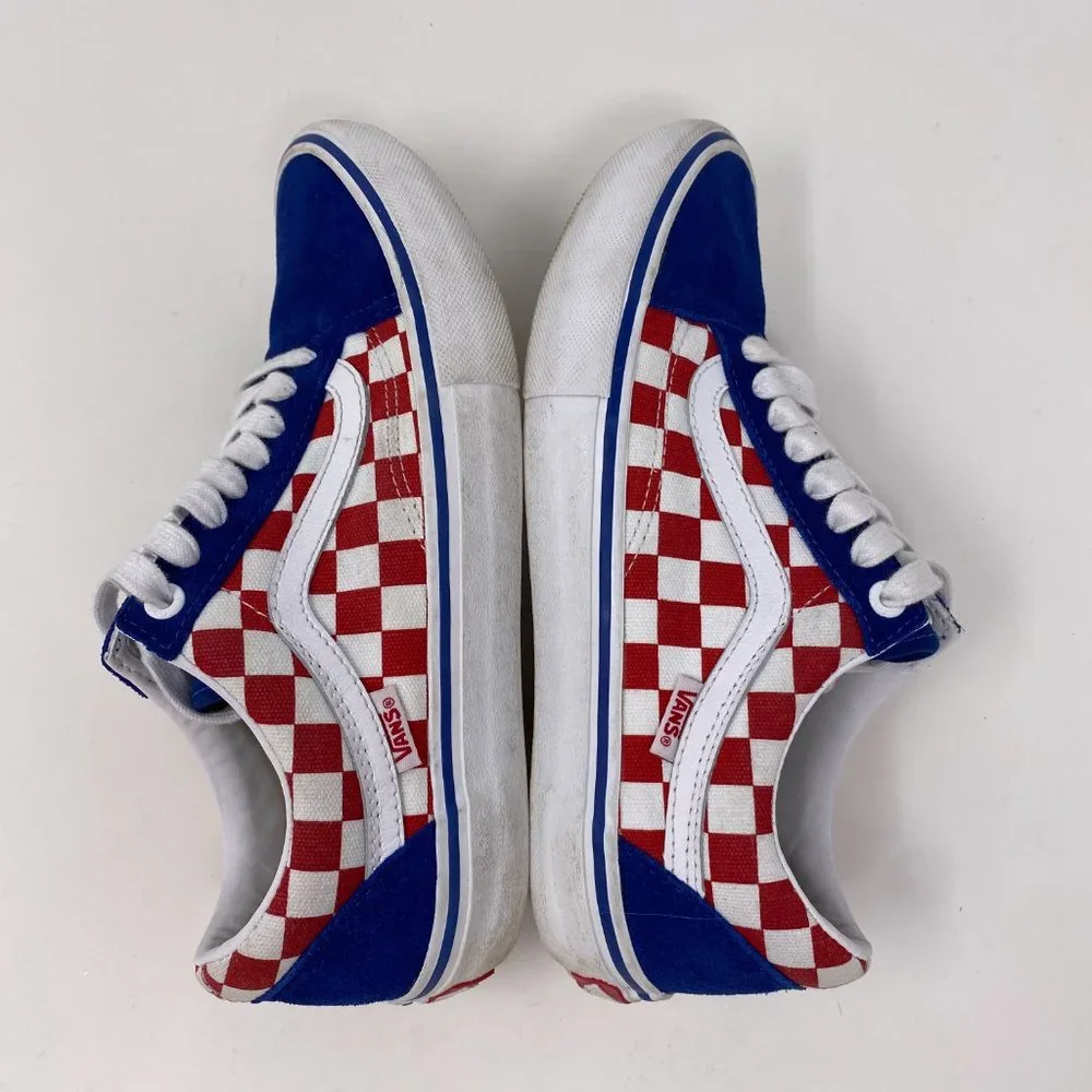 VAN's Checkerboard Suede Classic Shoes Lace up Sneakers Size 6.5